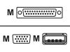 Avocent - Keyboard / video / mouse (KVM) cable - DB-25 (M) - HD-15, mini-USB Type A - 2.4 m