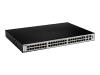 D-Link DGS 3100-48 - Switch - 48 ports - EN, Fast EN, Gigabit EN - 10Base-T, 100Base-TX, 1000Base-T + 4 x shared SFP (empty) - 1U   - stackable
