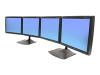 Ergotron DS100 Quad-Monitor Desk Stand, Horizontal - Stand for quad flat panel - aluminium, steel - black - screen size: up to 17