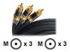 StarTech.com Premium - Video / audio cable - composite video / audio - RCA (M) - RCA (M) - 3.66 m - black