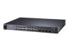 ZyXEL GS-2724 - Switch - 24 ports - EN, Fast EN, Gigabit EN - 10Base-T, 100Base-TX, 1000Base-T + 4 x shared SFP (empty) - 1U   - stackable