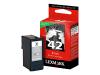 Lexmark Cartridge No. 42 - Print cartridge - 1 x black - 220 pages - LRP