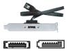 Akasa - Serial ATA internal to external panel - Serial ATA 150/300 - 7 pin Serial ATA - 7 pin external Serial ATA