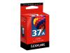 Lexmark Cartridge No. 37A - Print cartridge - 1 x colour (cyan, magenta, yellow) - 150 pages