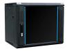 Deltaco 19-6409 - Wall mount cabinet - black - 9U - 19