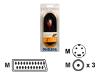 Philips SWV2085W - Video / audio cable - S-Video / composite video / audio - SCART (M) - 4 PIN mini-DIN, RCA (M) - 2 m