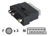 Philips SWV2084W - Video / audio adaptor - composite video / audio - SCART (M) - RCA (F)