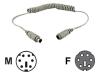 Belkin - Keyboard extender - 6 pin PS/2 (M) - 6 pin PS/2 (F) - 5 m - grey