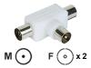 Philips SWV2023W - Aerial splitter - IEC connector (M) - IEC connector (F) - shielded