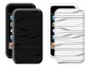 Belkin Sonic Wave Silicone Sleeve - Case for digital player - silicone - black, white - iPod touch (2G) (pack of 2 )