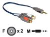 Philips SWA7555W - Audio adaptor - RCA (F) - mini-phone stereo 3.5 mm  (M) - shielded