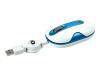 Conceptronic Lounge CLLMTRAVBL Stylish Travel Mouse - Mouse - optical - 3 button(s) - wired - USB - blue