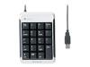 Targus USB Ultra Mini Keypad - Keypad - USB - 19 keys - black, silver