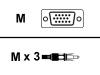 Sony - Display cable - HD-15 (M) - RCA (M) - 5 m