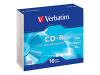Verbatim
43415
CD-R/700MB 80Min 52xspd SlimCase 10pk