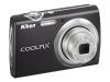 Nikon Coolpix S230 - Digital camera - compact - 10.0 Mpix - optical zoom: 3 x - supported memory: SD, SDHC - black