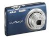 Nikon Coolpix S230 - Digital camera - compact - 10.0 Mpix - optical zoom: 3 x - supported memory: SD, SDHC - night blue