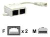 Belkin - Network splitter - RJ-45 (M) - RJ-45 (F) - STP - ( CAT 5 )