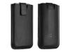DLO SlimSleeve - Protective sleeve for cellular phone - fabric, leather - black - Apple iPhone, Apple iPhone 3G