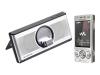 Sony Ericsson W715 Walkman - Cellular phone with two digital cameras / digital player / FM radio - WCDMA (UMTS) / GSM - luxury silver - with Sony Ericsson MDS-65 Music Desk Stand