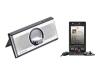 Sony Ericsson W715 Walkman - Cellular phone with two digital cameras / digital player / FM radio - WCDMA (UMTS) / GSM - galactic black - with Sony Ericsson MDS-65 Music Desk Stand