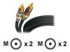 StarTech.com Premium - Audio cable - RCA (M) - RCA (M) - 15.2 m - black