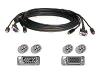 Belkin OmniView All-In-One - Keyboard / video / mouse (KVM) cable kit - 6 pin PS/2, HD-15 - 6 pin PS/2, HD-15 - 3 m - black