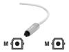Belkin - Digital audio cable (optical) - TOSLINK (M) - TOSLINK (M) - 1.8 m - fiber optic - white